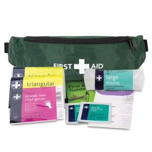 HSE 1 Person First Aid Kit - Riga Bum Bag - One Size - Green