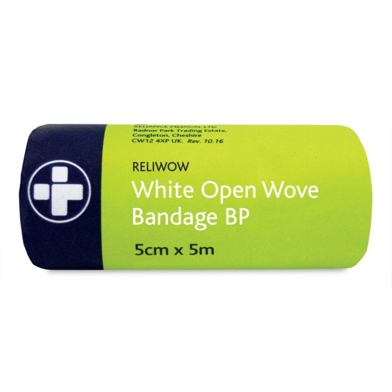 Reliwow Open Wove Bandage BP - 5cm x 5m pack of 12 - Image 2