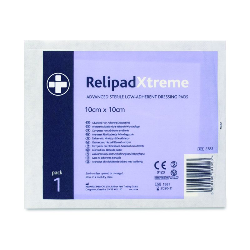 Relipad Xtreme Low Adherent Dressing Pads - 10cm x 10cm - Image 2