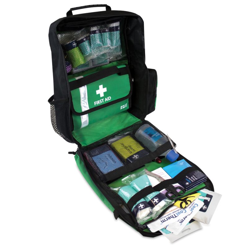 Child Care BS8599-1 First Aid Kit - School Trip - Rucksack - Green - Image 3
