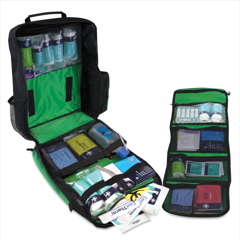 Child Care BS8599-1 First Aid Kit - School Trip - Rucksack - Green - Image 2