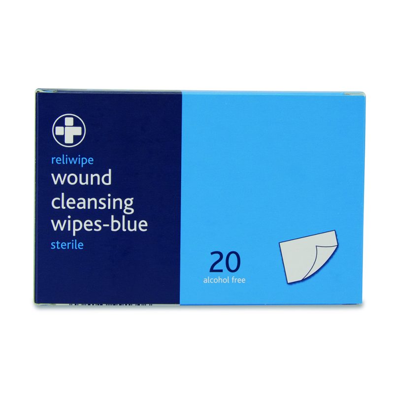 Masterchef Saline Wound Cleansing Wipes - Blue - Box of 20 - Image 2
