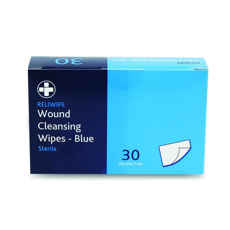 Masterchef Saline Wound Cleansing Wipes - Blue - Box of 30 - Image 2