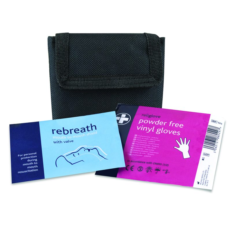 Resuscitation First Aid Kit - Belt Pouch - Black