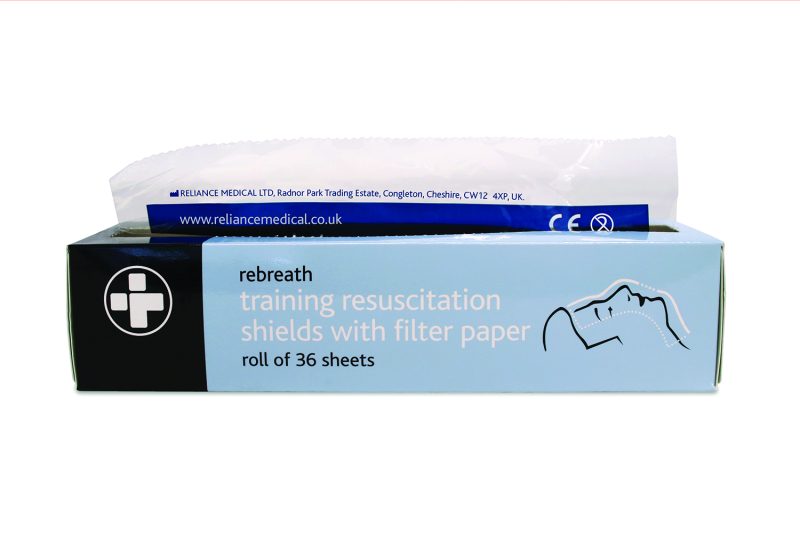 Rebreath Training Resuscitation Shields with Filter Paper - Roll of 36 Sheets - Image 3