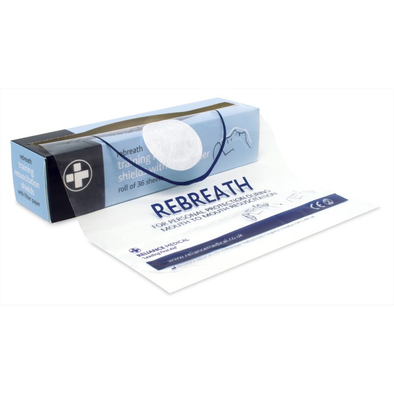 Rebreath Training Resuscitation Shields with Filter Paper - Roll of 36 Sheets