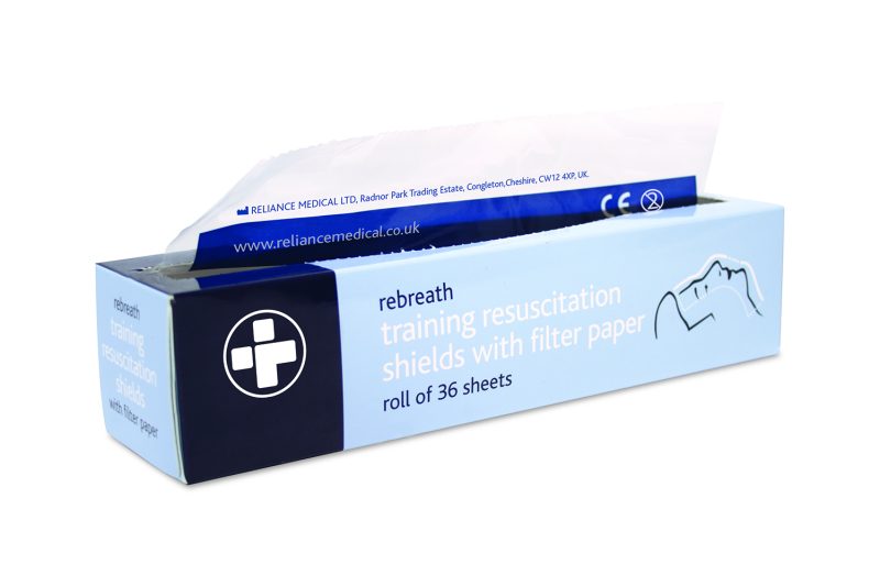 Rebreath Training Resuscitation Shields with Filter Paper - Roll of 36 Sheets - Image 4