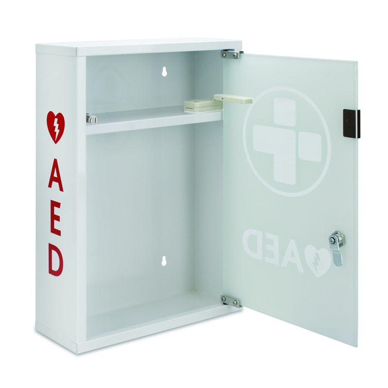 Alarmed AED First Aid Cabinet - Lockable - Image 2