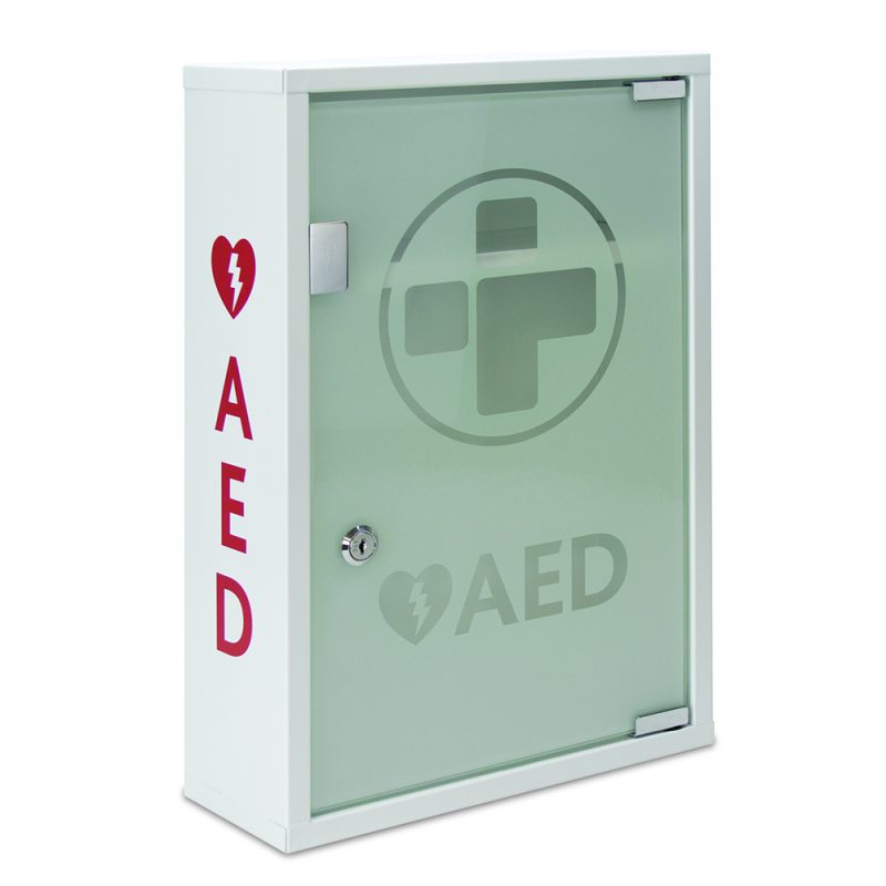 Alarmed AED First Aid Cabinet - Lockable - Image 3