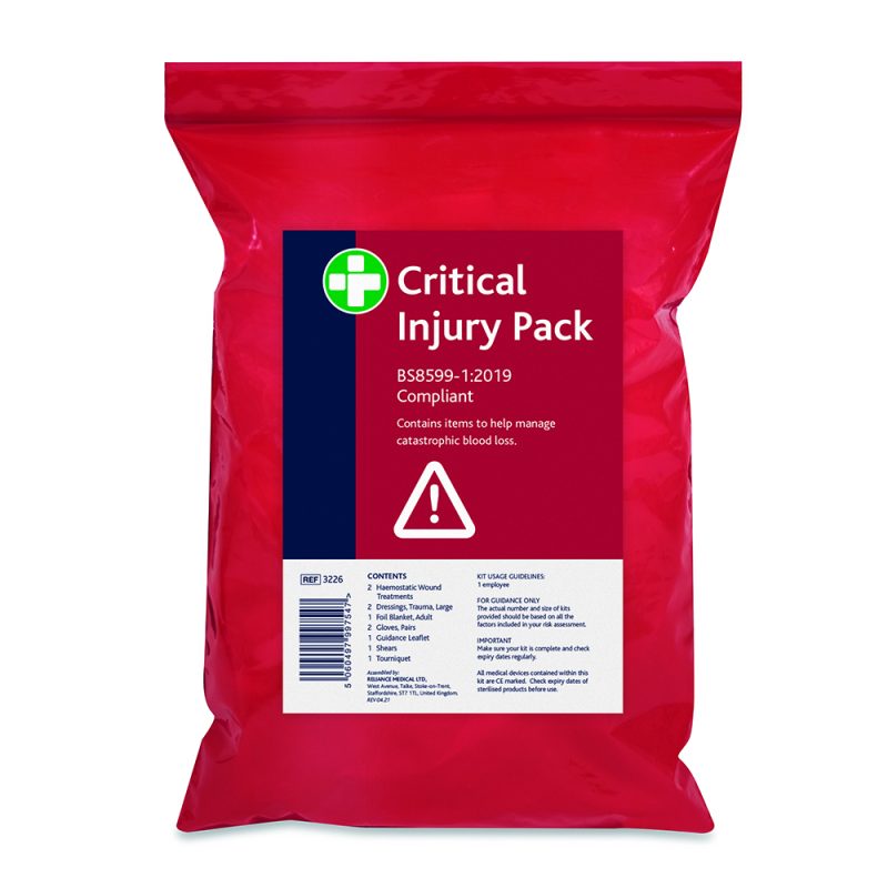 BS8599-1:2019 Critical Injury Pack - Red Poly Bag - Image 2