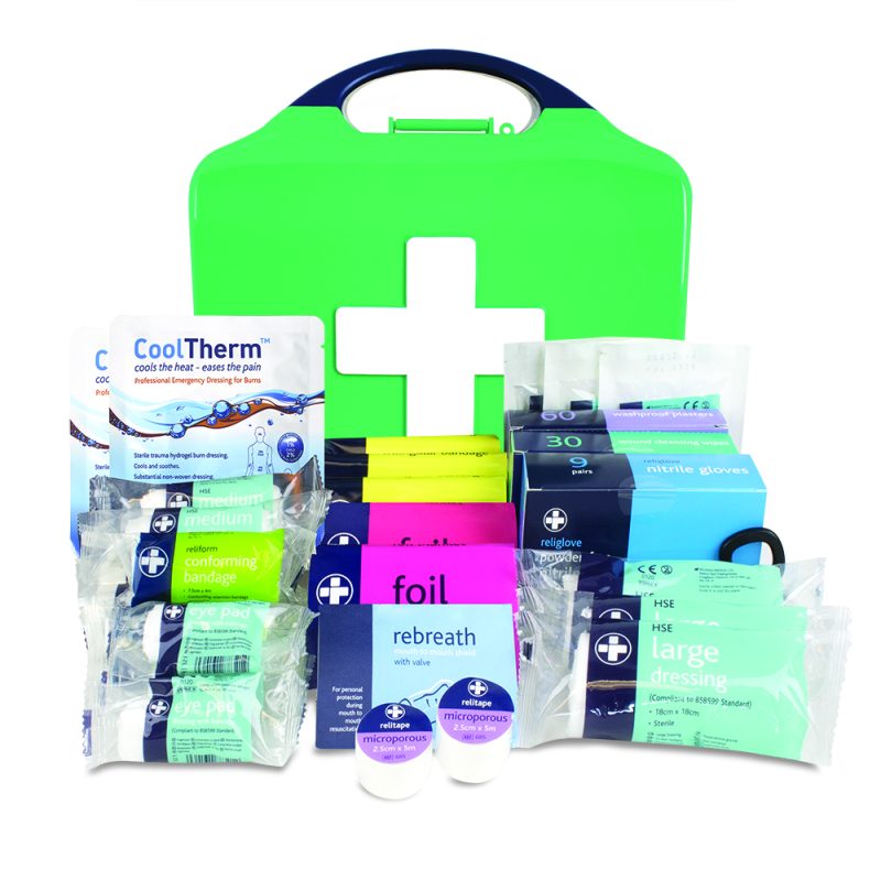 Workplace BS8599-1 First Aid Kit - Medium - Aura3 Glow In The Dark Box - Medium - Green
