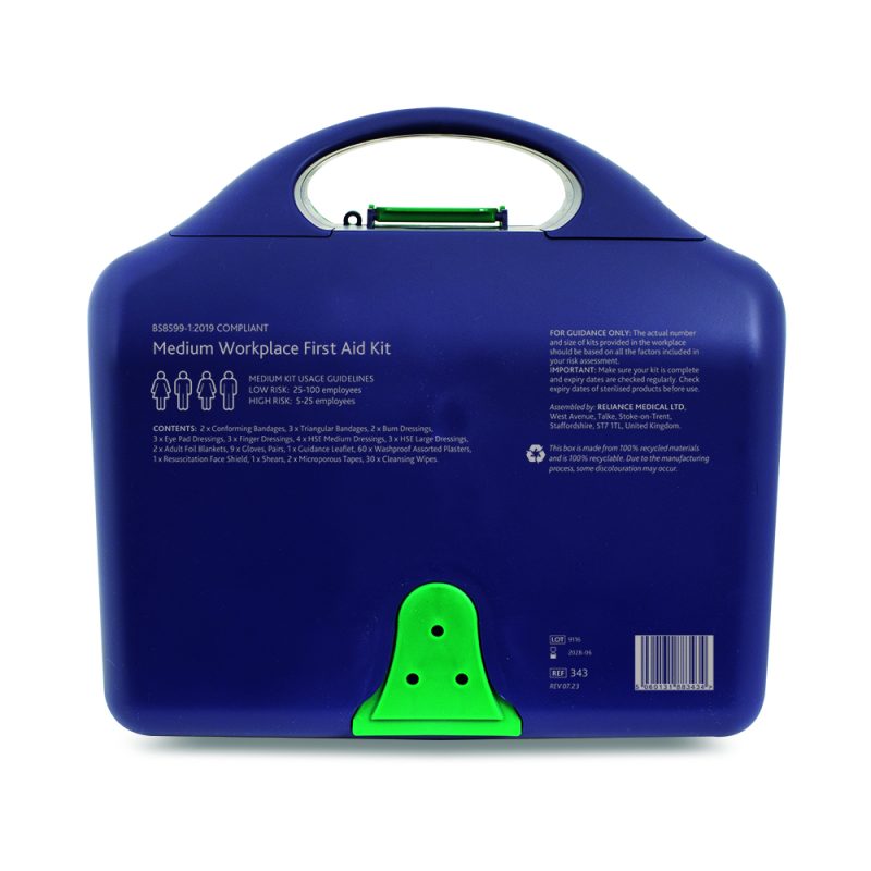 Workplace BS8599-1 First Aid Kit - Medium - Aura3 Box - Medium - Green - Image 2
