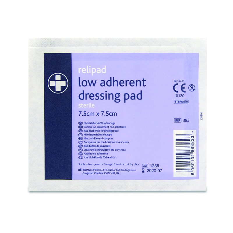 Relipad Low Adherent Dressing Pads - 7.5cm x 7.5cm - Image 2