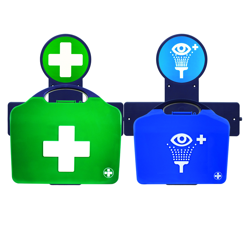 AuraPoint - 2 Unit Point - HSE 21-50 Person First Aid Kit & Double Eyewash Station