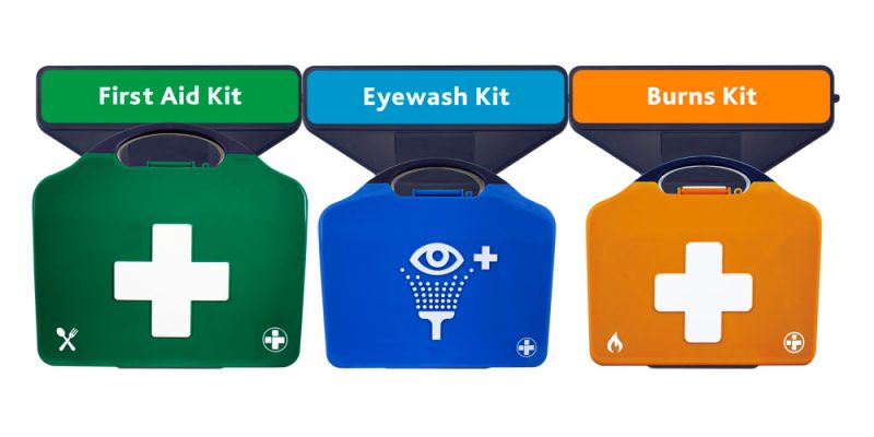 AuraPoint - 3 Unit Point - Large BS8599-1 Catering, Double Eyewash and Burns Kit
