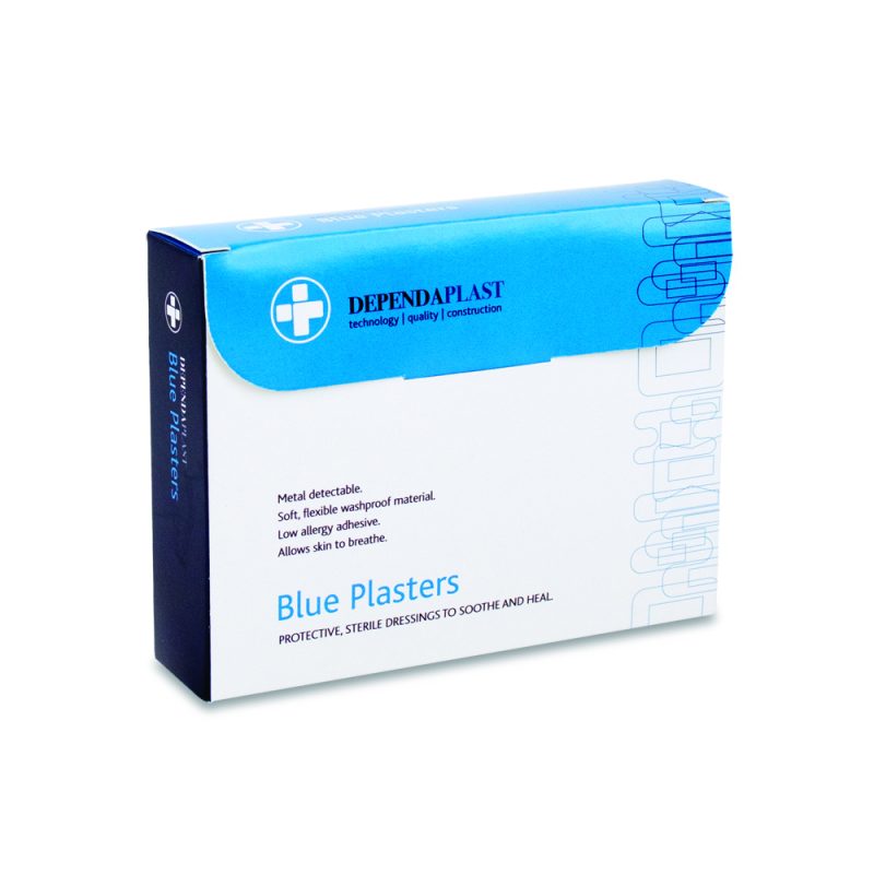 Dependaplast - Metal Detectable Washproof Plasters - 6cm x 2cm - Blue - Box of 100 - Image 2