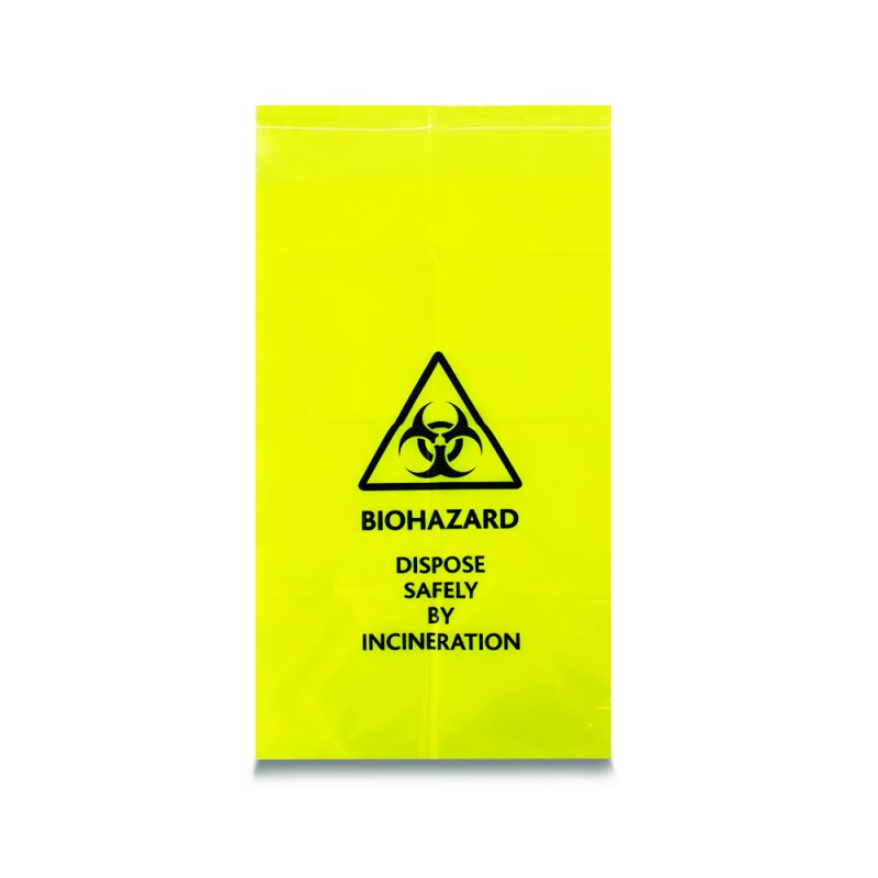 Clinical Waste Bag - 20cm x 36cm with Self Seal - Yellow - Image 3