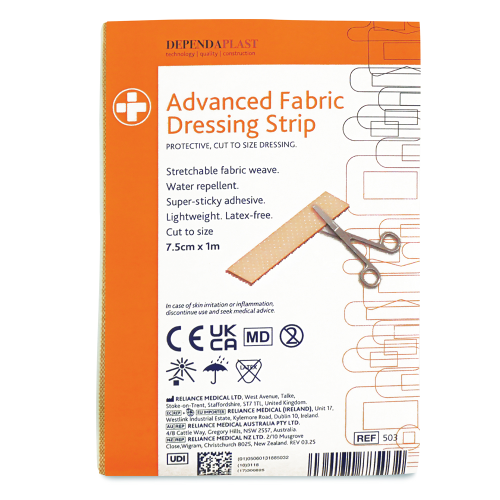 Dependaplast Advanced Fabric Plaster Strip - 7.5cm x 1m - Image 2