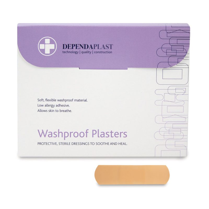 Dependaplast - Washproof Plasters - 6cm x 2cm - Pale - Box of 100