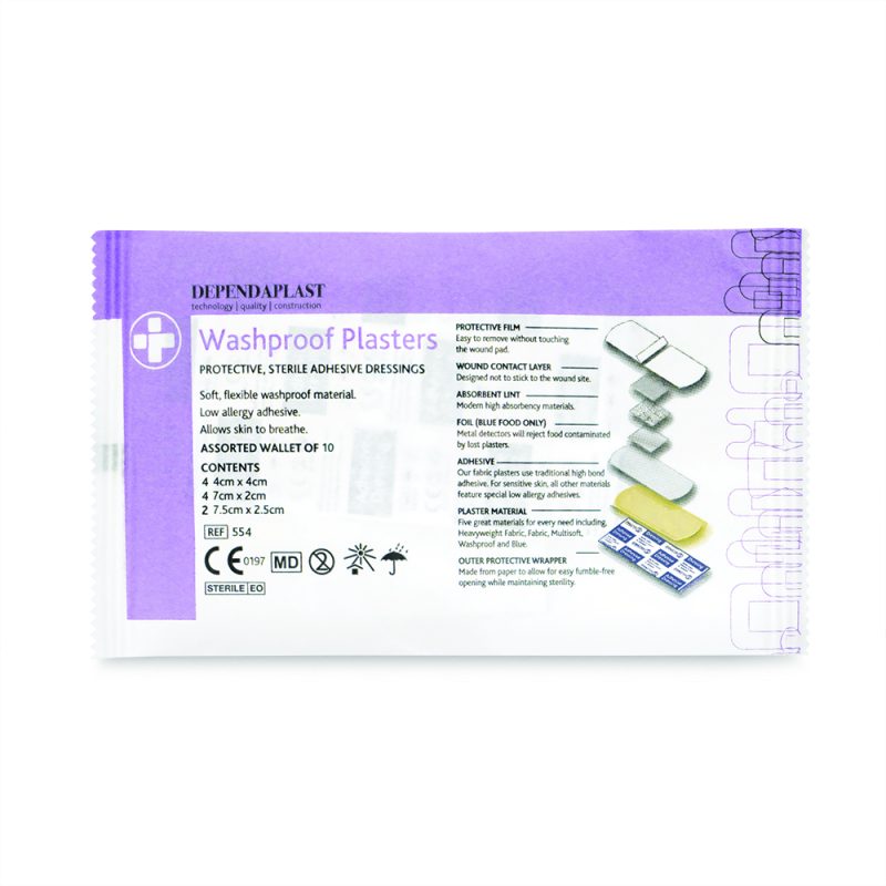 Dependaplast - Washproof Plasters - Assorted - Pale - Wallet of 10 - Image 2