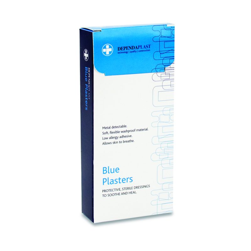 Dependaplast - Metal Detectable Washproof Plasters - 2cm x 12cm - Blue - Box of 50 - Image 2