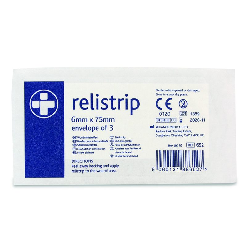 Relistrip Reinforced Skin Closure Strips - 6mm x 75mm - Strip of 3 - Image 3