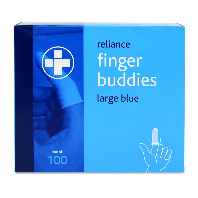 Finger Buddies - Large - Blue - Box of 100 - Image 2