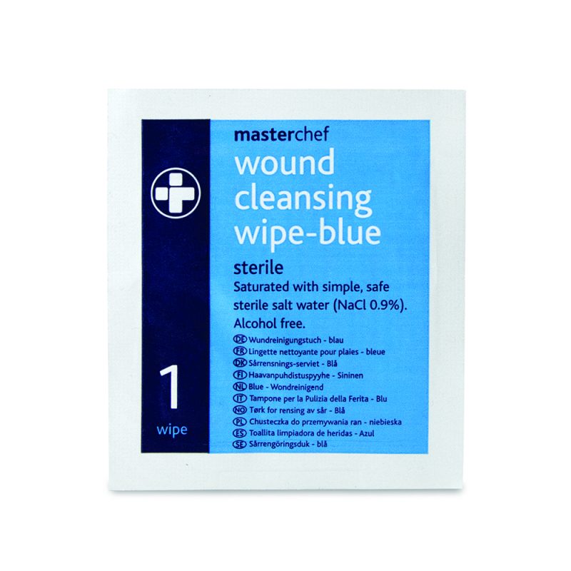 Masterchef Saline Wound Cleansing Wipes - Blue - Image 2