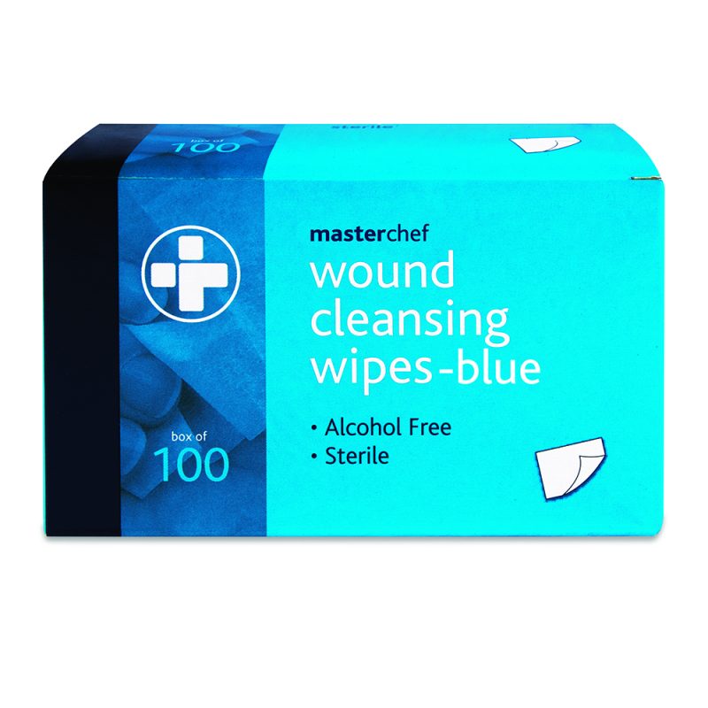 Masterchef Saline Wound Cleansing Wipes - Blue - Image 3