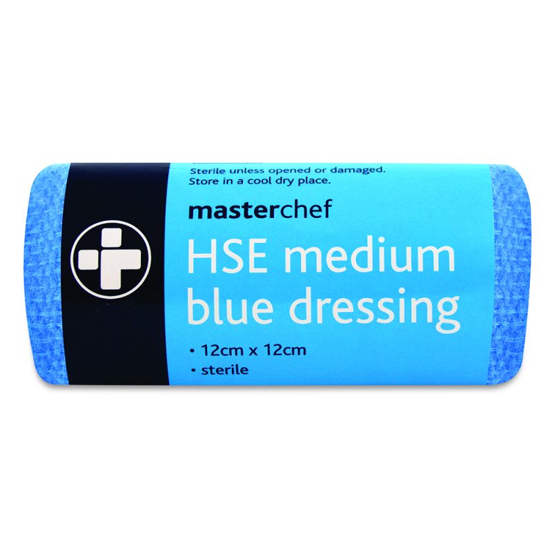 HSE Dressing - Medium 12cm x 12cm - Blue - Image 3