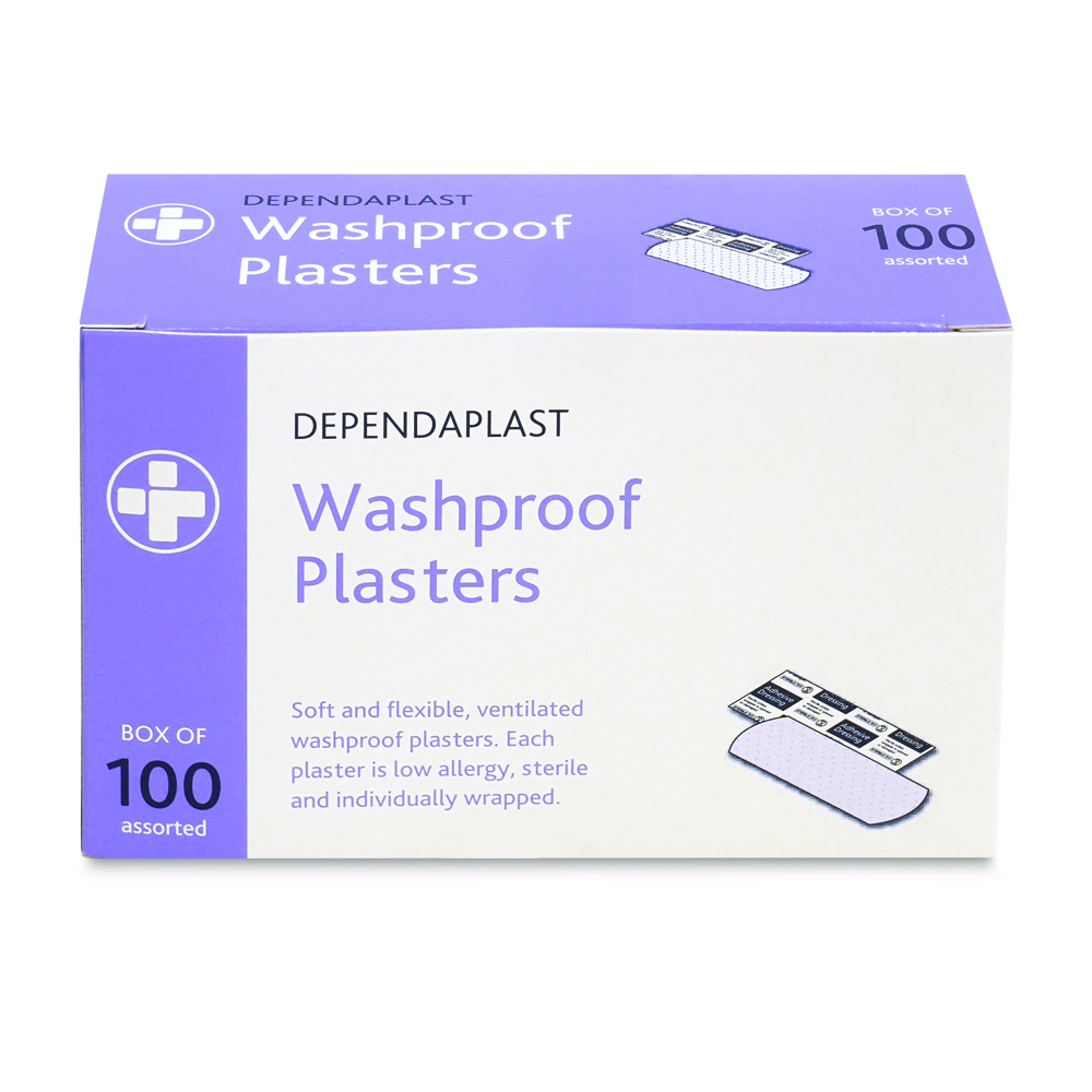 Dependaplast - Washproof Plasters - Assorted - Pale - Box of 100
