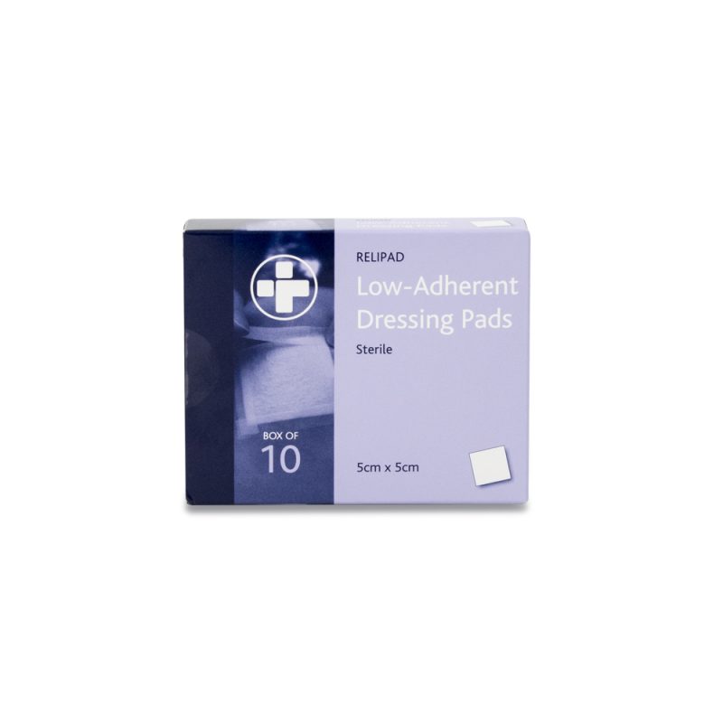 Relipad Low Adherent Dressing Pads - 5cm x 5cm - Box of 10 - Image 2