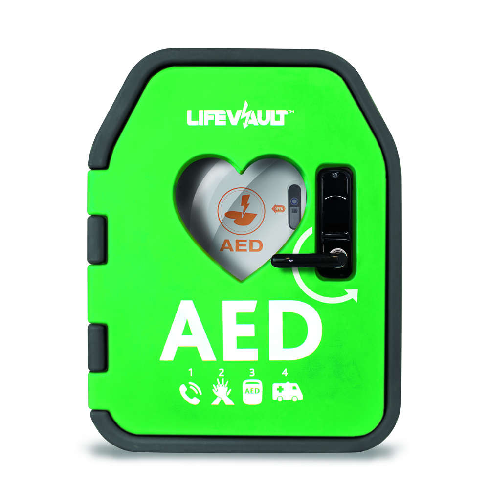 LifeVault Temperature Controlled AED Cabinet - Unlockable Door