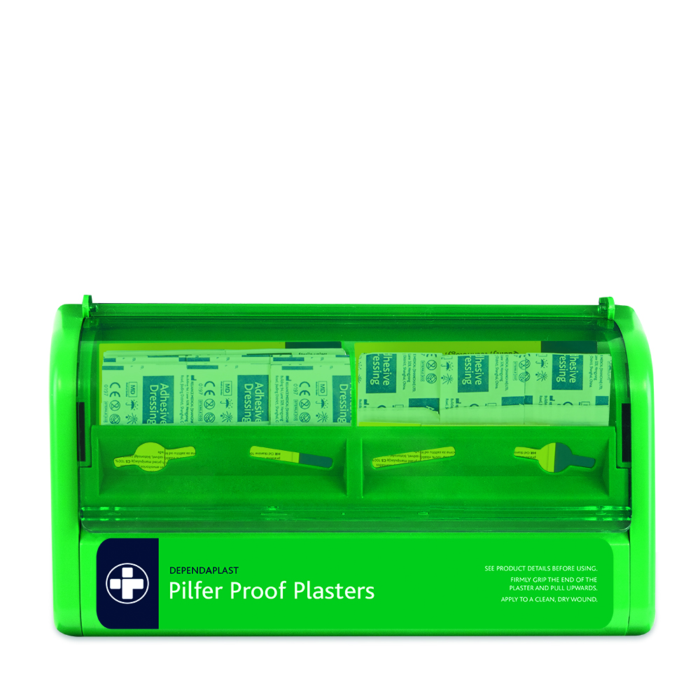 Dependaplast Pilfer Proof Plaster Dispenser inc 2 Advanced 100% Washproof Fabric Plaster Wallets